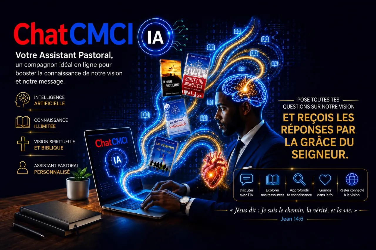 ChatCMCI IA — Votre Assistant pastoral, un compagnon en ligne pour approfondir la connaissance de notre vision et de notre message