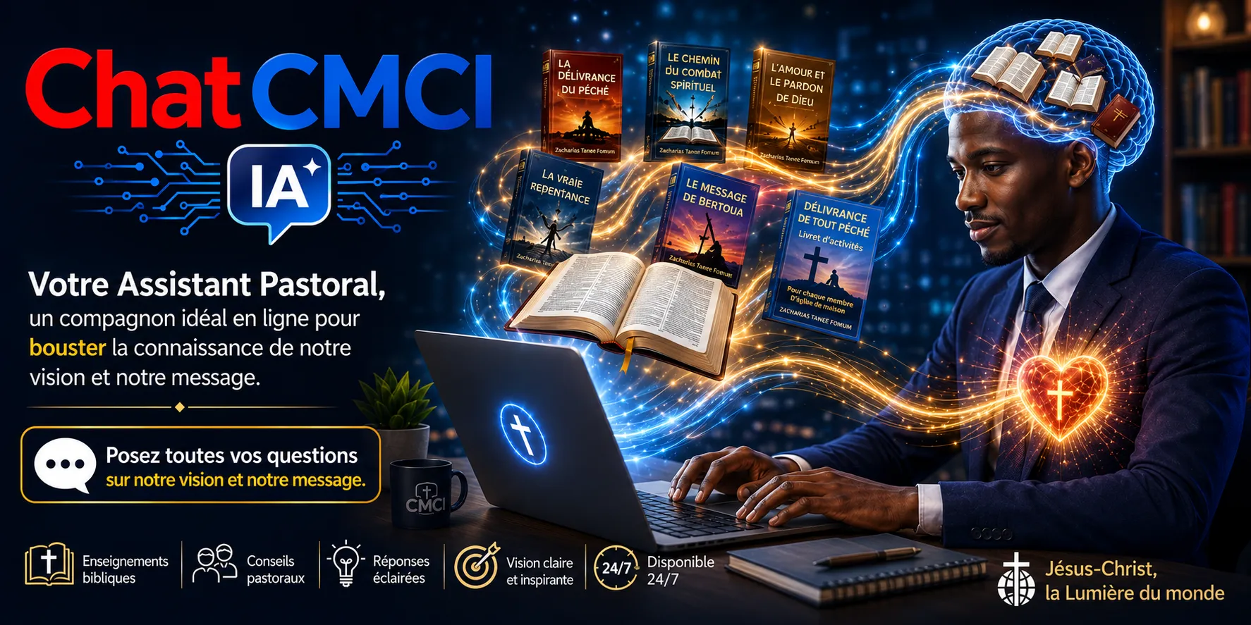 ChatCMCI IA — Votre Assistant pastoral, un compagnon en ligne pour approfondir la connaissance de notre vision et de notre message